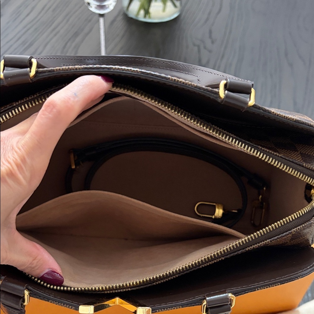 Louis Vuitton Dark Brown Checkered Satchel - Picture 3 of 4